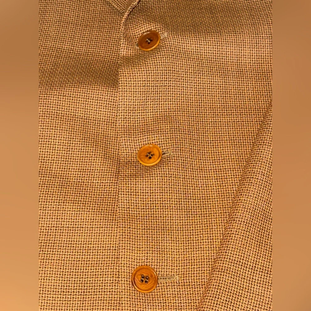 Pal Zileri. Rare Custom Lightweight Wool Blazer. Orange/Brown. Size 46.